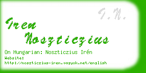 iren noszticzius business card